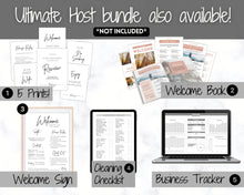 Load image into Gallery viewer, Airbnb PET Sign! Editable Airbnb Template, House Rules Poster, Airbnb Welcome Book, Super Host, Vacation Rental Signage, VRBO STR Air bnb, Policy