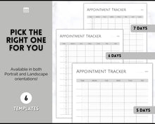 Load image into Gallery viewer, Appointment Tracker Printable, 15 minute, Salon planner, Therapist Appt, Beauty appointments, Hair Stylist, Nail Tech, Customers, Client
