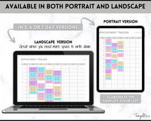 Load image into Gallery viewer, Appointment Tracker Printable, 15 minute, Salon planner, Therapist Appt, Beauty appointments, Hair Stylist, Nail Tech, Customers, Client