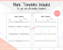 Load image into Gallery viewer, Article Summary Sheet, Student Planner, Student Printable, Research Paper, Dissertation, Journal, Project Planner, Study, College, Essay | Mono