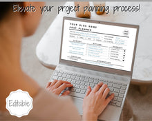 Load image into Gallery viewer, Blog Post Planner Templates! EDITABLE Blogger Bundle! Blog Planner, Content Strategy, Blogging Kit, Content Creator, Social Media