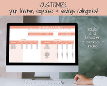 Load image into Gallery viewer, Budget Planner for Couples | Google Sheets Budget Spreadsheet, Monthly Budget Template, Automated Paycheck Financial Planner, Expenses Binder