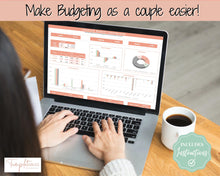 Load image into Gallery viewer, Budget Planner for Couples | Google Sheets Budget Spreadsheet, Monthly Budget Template, Automated Paycheck Financial Planner, Expenses Binder