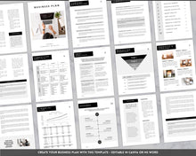 Load image into Gallery viewer, Business Plan Template, Small Business Planner Proposal, Start Up Workbook, Business Plan Analysis, Canva, Word, Side Hustle, EDITABLE Plan
