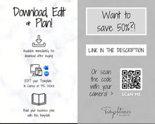 Load image into Gallery viewer, Business Plan Template, Small Business Planner Proposal, Start Up Workbook, Business Plan Analysis, Canva, Word, Side Hustle, EDITABLE Plan