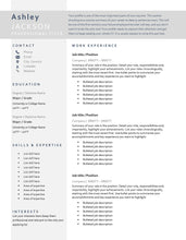 Load image into Gallery viewer, CV TEMPLATE Resume Word. Professional Resume Template. Minimalist Executive. CV template free. Resume Template Bundle. Curriculum Vitae | Style 21