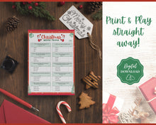 Load image into Gallery viewer, Christmas MOVIE TRIVIA Game! Holiday Game Printables, Xmas Party Game, Fun Family Activity Set, Virtual, Kids Adults, Office Party, Quiz