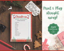 Load image into Gallery viewer, Christmas Word Scramble! Holiday Game Printables, Xmas Party Game, Fun Family Activity Set, Virtual, Kids Adults, Office, Anagram, Quiz