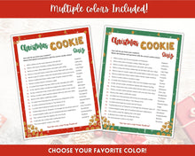 Load image into Gallery viewer, Cookie Game Christmas Printable! Guess the Cookie Christmas Game, Xmas Party, Holiday Fun Family Activity Set, Virtual, Kids Adults, Office