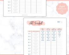 Load image into Gallery viewer, DEBT SNOWBALL TRACKER, Debt Payoff, Debt Tracker Printable, Dave Ramsey, Debt Payments, Finance Planner, Budget Planner, Debt Free Progress | Pink