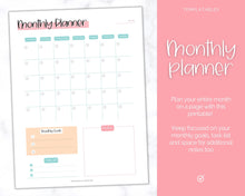 Load image into Gallery viewer, Daily Planner, Weekly Planner, Monthly Planner Printable PACK! Digital Planner Insert Sets, To do List, Productivity, Work Day, Hourly, A4 A5 Letter, iPad, Goodnotes - Colorful Sky