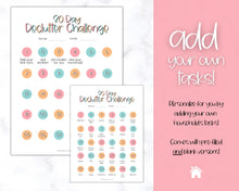 Load image into Gallery viewer, Declutter Checklist, 30 Day Challenge Printable, Cleaning Planner Schedule, De clutter your home, Spring Clean, Home Cleaning, Organization - Colorful