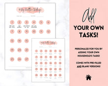 Load image into Gallery viewer, Declutter Checklist, 30 Day Challenge Printable, Cleaning Planner Schedule, De clutter your home, Spring Clean, Home Cleaning, Organization - PINK