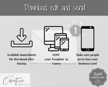 Load image into Gallery viewer, Digital Business Card Template. DIY add logo & photo! Editable Canva Design. Modern, Realtor Marketing, Real Estate, Realty Professional | Mono Style 4