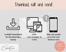 Load image into Gallery viewer, Digital Business Card Template. DIY add logo & photo! Editable Canva Design. Modern, Realtor Marketing, Real Estate, Realty Professional | Pink Style 8