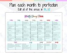 Load image into Gallery viewer, EDITABLE Cleaning Planner, EDITABLE Cleaning Checklist, Cleaning Schedule, Weekly House Chores, Clean Home Routine, Monthly Cleaning List | Colorful
