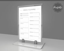 Load image into Gallery viewer, EDITABLE Cleaning Planner, FLYLADY Daily Routine, Cleaning Checklist, Cleaning Schedule, Weekly House Chore, Control Journal, Fly Lady Zones | Portrait & Landscape - Mono