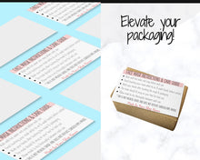 Load image into Gallery viewer, EDITABLE Face Mask LABEL Care Card, How to Handle Order Card, Face Mask Instructions, Business Card Labels, Mask Seller, Package Label Tag | Pink