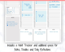 Load image into Gallery viewer, EDITABLE Weekly Planner Printable, Hourly Planner, Week on 2 pages WO2P, Weekly Schedule, Undated Planner, 2021 Weekly Organizer, To Do List - Mono