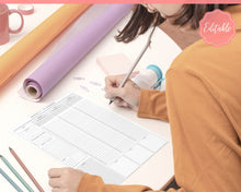 Load image into Gallery viewer, EDITABLE Weekly Planner Printable, Hourly Planner, Week on 2 pages WO2P, Weekly Schedule, Undated Planner, 2021 Weekly Organizer, To Do List - Mono