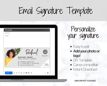 Load image into Gallery viewer, Email Signature Template with logo & photo! Editable Canva Signature Design. Minimalist, Realtor Marketing, Real Estate, Professional, Gmail | Style 10
