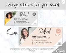 Load image into Gallery viewer, Email Signature Template with logo & photo! Editable Canva Signature Design. Minimalist, Realtor Marketing, Real Estate, Professional, Gmail | Style 10