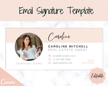 Load image into Gallery viewer, Email Signature Template with logo & photo! Editable Canva Signature Design. Minimalist, Realtor Marketing, Real Estate, Professional, Gmail | Style 12