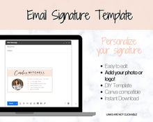 Load image into Gallery viewer, Email Signature Template with logo & photo! Editable Canva Signature Design. Minimalist, Realtor Marketing, Real Estate, Professional, Gmail | Style 2