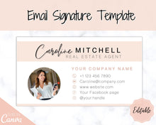 Load image into Gallery viewer, Email Signature Template with logo & photo! Editable Canva Signature Design. Minimalist, Realtor Marketing, Real Estate, Professional, Gmail | Style 2