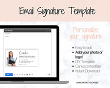 Load image into Gallery viewer, Email Signature Template with logo & photo! Editable Canva Signature Design. Minimalist, Realtor Marketing, Real Estate, Professional, Gmail | Style 3