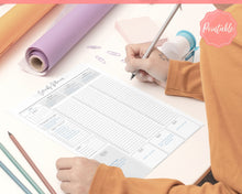 Load image into Gallery viewer, FRENCH Weekly Planner Printable, Français, Hourly Planner, Plan de la Semaine, Week on 2 pages, Weekly Schedule, Undated Planner, To Do List - Style 2