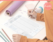 Load image into Gallery viewer, FRENCH Weekly Planner Printable, Français, Hourly Planner, Plan de la Semaine, Week on 2 pages, Weekly Schedule, Undated Planner, To Do List - Style 3