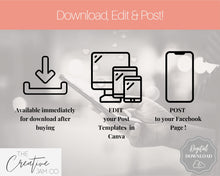 Load image into Gallery viewer, Facebook Post Templates. 30 PODCAST Social Media Posts. Editable Canva Template. Marketing Graphics Podcasters Podcasting Face book, Planner | Pink