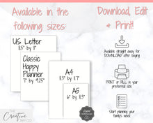 Load image into Gallery viewer, Family Chore Chart, Editable Family Planner Printable, Weekly Family Schedule, Family Calendar, Command Center, Weekly Household, Kids Adult - Pink