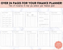 Load image into Gallery viewer, Finance Planner BUNDLE! Budget Planner Templates, Financial Savings Tracker Printable Binder, Monthly Debt, Bill, Spending, Expenses Tracker