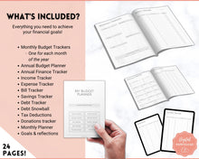 Load image into Gallery viewer, Finance Planner BUNDLE! Budget Planner Templates, Financial Savings Tracker Printable Binder, Monthly Debt, Bill, Spending, Expenses Tracker