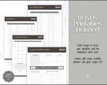Load image into Gallery viewer, Finance Planner BUNDLE! Budget Planner Templates, Financial Savings Tracker Printable Binder, Monthly Debt, Bill, Spending, Expenses Tracker | Mango