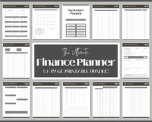 Load image into Gallery viewer, Finance Planner BUNDLE! Budget Planner Templates, Financial Savings Tracker Printable Binder, Monthly Debt, Bill, Spending, Expenses Tracker | Mango