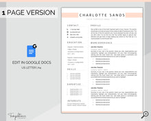 Load image into Gallery viewer, GOOGLE DOCS Resume Template. CV template free. Creative Resume Template. Minimalist Executive. Resume Template Bundle. Curriculum Vitae | Style 5
