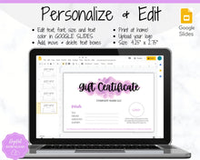 Load image into Gallery viewer, Gift Voucher, Gift Certificate Template. Editable Gift Card template, DIY Shop Voucher Template. DIY Coupons for last minute gift. Editable | Style 5