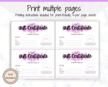 Load image into Gallery viewer, Gift Voucher, Gift Certificate Template. Editable Gift Card template, DIY Shop Voucher Template. DIY Coupons for last minute gift. Editable | Style 5