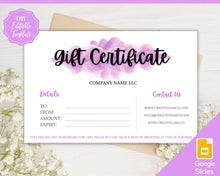 Load image into Gallery viewer, Gift Voucher, Gift Certificate Template. Editable Gift Card template, DIY Shop Voucher Template. DIY Coupons for last minute gift. Editable | Style 5