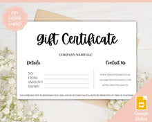 Load image into Gallery viewer, Gift Voucher, Gift Certificate Template. Editable Gift Card template, DIY Shop Voucher Template. DIY Coupons for last minute gift. Editable | Style 6