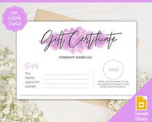 Load image into Gallery viewer, Gift Voucher, Gift Certificate Template. Editable Gift Card template, DIY Shop Voucher Template. DIY Coupons for last minute gift. Editable | Style 8