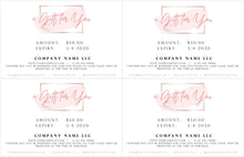 Load image into Gallery viewer, Gift Voucher, Gift Certificate Template. Editable Gift Card template, DIY Shop Voucher Template. DIY Coupons for last minute gift. Editable | Style 9