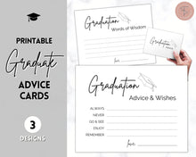 Load image into Gallery viewer, Graduation Advice & Wishes Card, PRINTABLE Words of Wisdom, Advice Poster Template, Graduate Party, College, High School Grad, Class of 2022