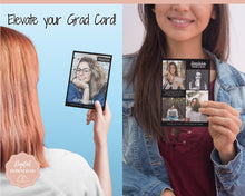Load image into Gallery viewer, Graduation Announcement Card Template, Senior & High School Grad Announcement, Class of 2021 Invitation, Yearbook, Photo Card Tribute, Canva | Style 2