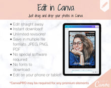 Load image into Gallery viewer, Graduation Announcement Card Template, Senior & High School Grad Announcement, Class of 2021 Invitation, Yearbook, Photo Card Tribute, Canva | Style 2