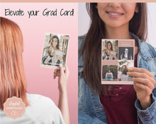 Load image into Gallery viewer, Graduation Announcement Card Template, Senior & High School Grad Announcement, Class of 2021 Invitation, Yearbook, Photo Card Tribute, Canva | Style 3