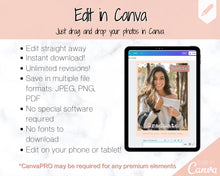 Load image into Gallery viewer, Graduation Announcement Card Template, Senior & High School Grad Announcement, Class of 2021 Invitation, Yearbook, Photo Card Tribute, Canva | Style 3